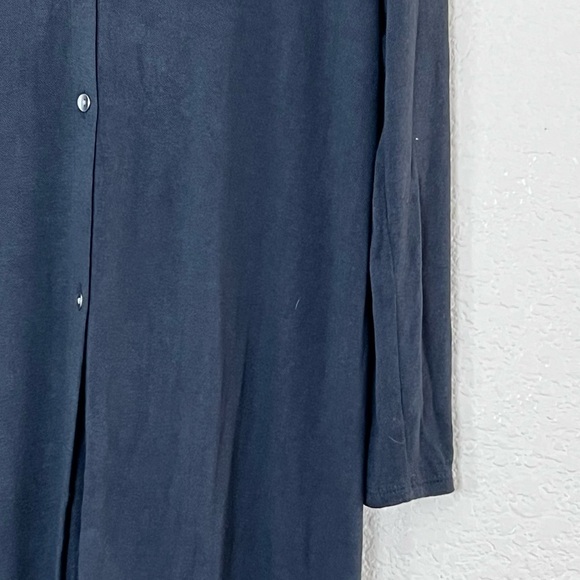 J. Jill | Like new rayon blend black long sleeve button front midi dress… - Picture 5 of 14